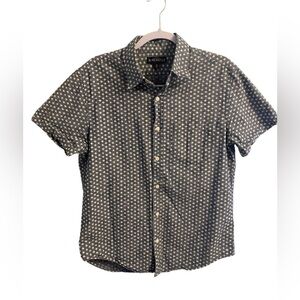 J. Crew Mercantile denim/chambray shirt size medium w/ white accent throughout